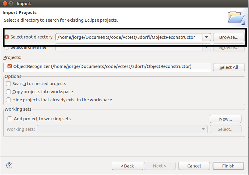 Import project